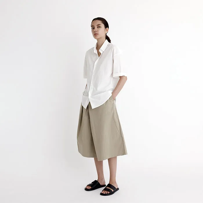 7115 By Szeki Pleated Culottes Pistachio Grey