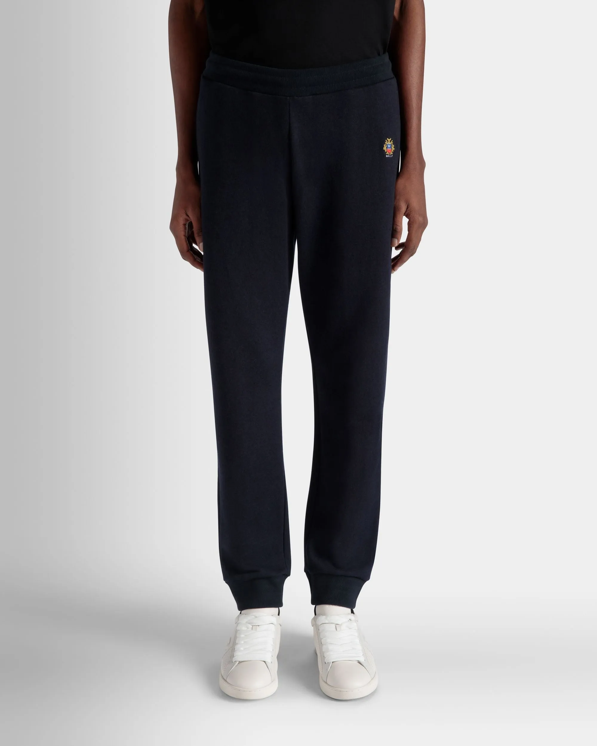 Adrien Brody Travel Collection Sweatpants In Navy Blue Cashmere Blend 