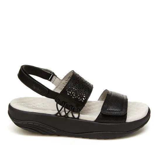 Alba (Black) Rocker Bottom Sandal