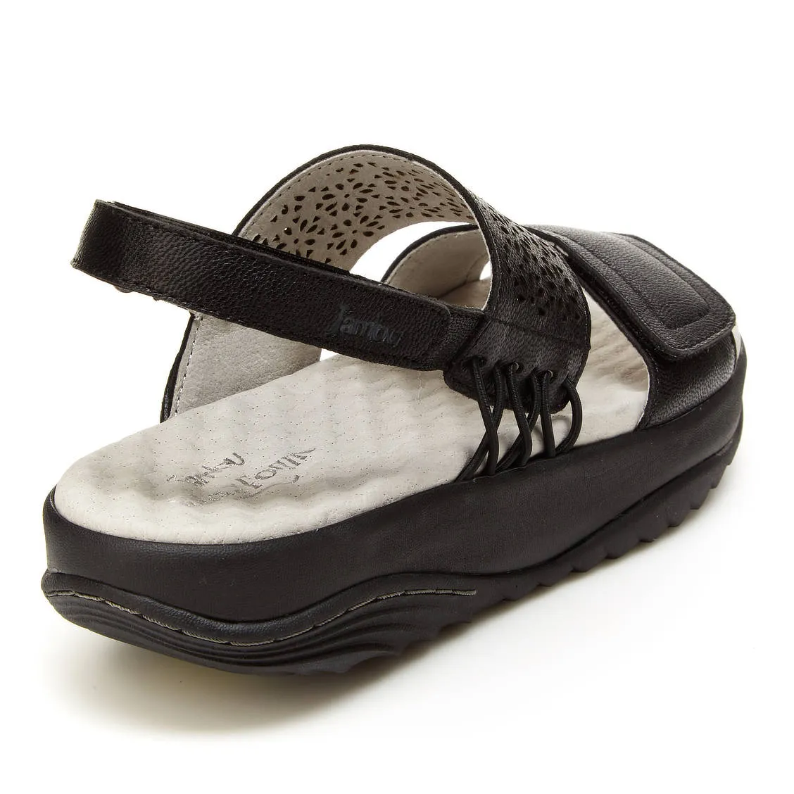 Alba (Black) Rocker Bottom Sandal