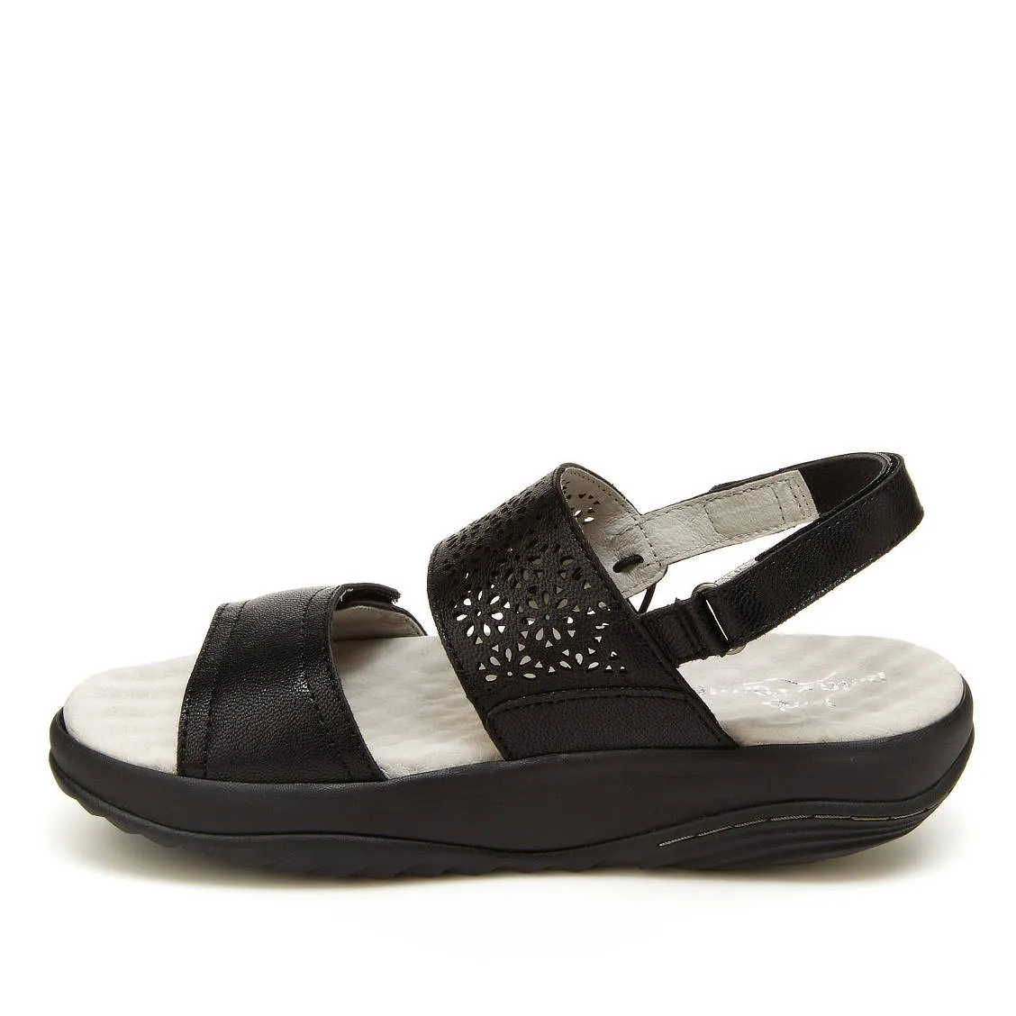 Alba (Black) Rocker Bottom Sandal