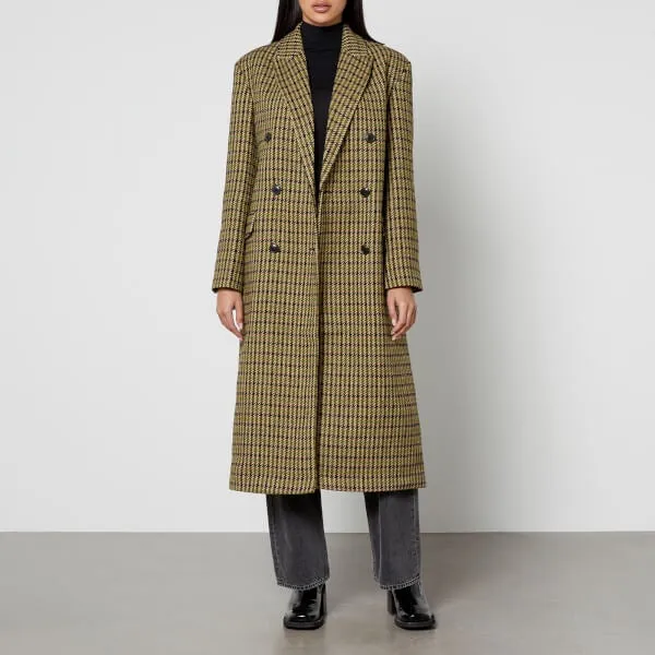 Aligne Kennedy Checked Twill Double-Breasted Coat