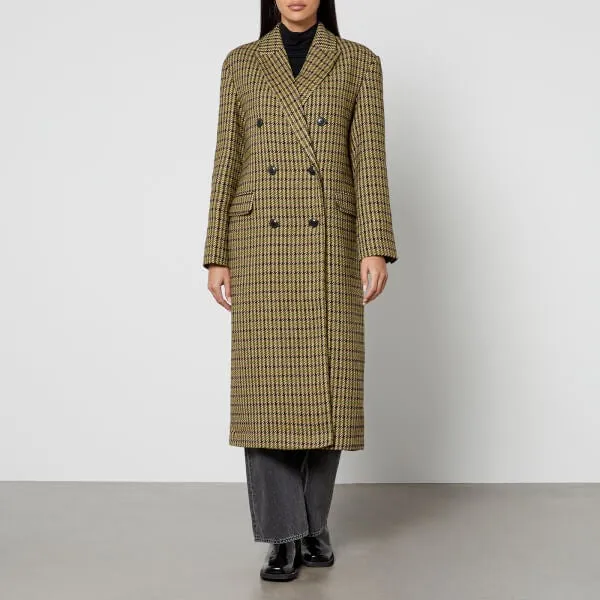 Aligne Kennedy Checked Twill Double-Breasted Coat