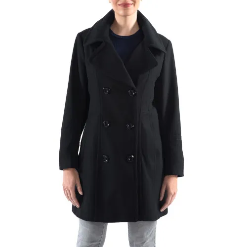 Alpine Swiss Norah Womens Wool Blend Double Breasted Peacoat Runs Large