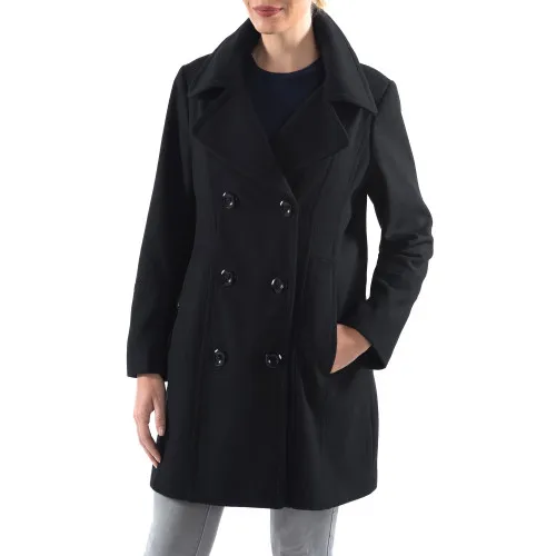 Alpine Swiss Norah Womens Wool Blend Double Breasted Peacoat Runs Large