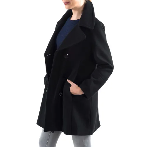 Alpine Swiss Norah Womens Wool Blend Double Breasted Peacoat Runs Large