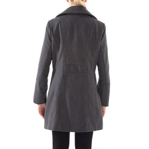 Alpine Swiss Norah Womens Wool Blend Double Breasted Peacoat Runs Large