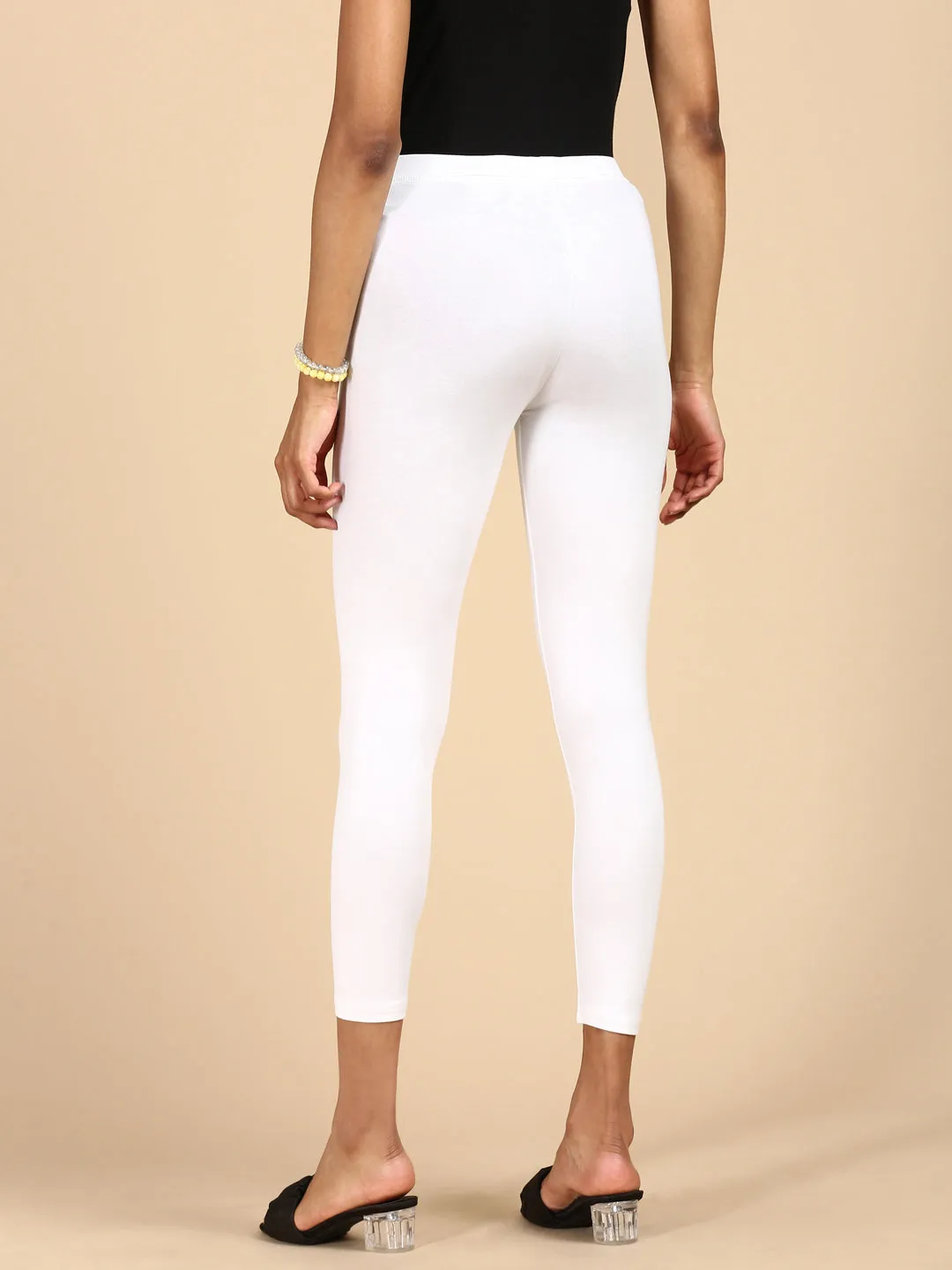 Ankle Length Leggings Viscose-White