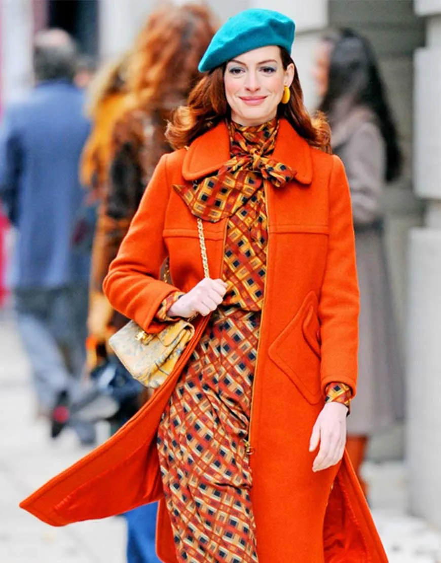 Anne Hathaway Modern Love Orange Coat - Anne Hathaway Orange Coat