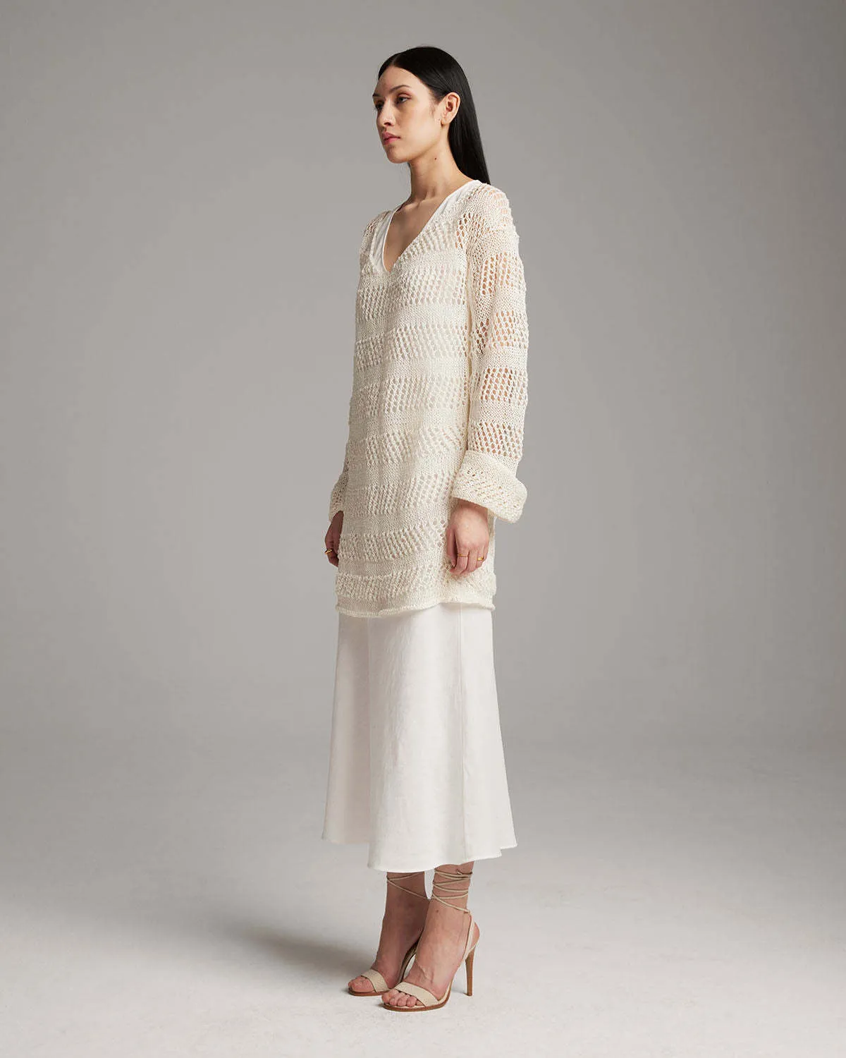 Apparel Loose Knit Linen Sweater