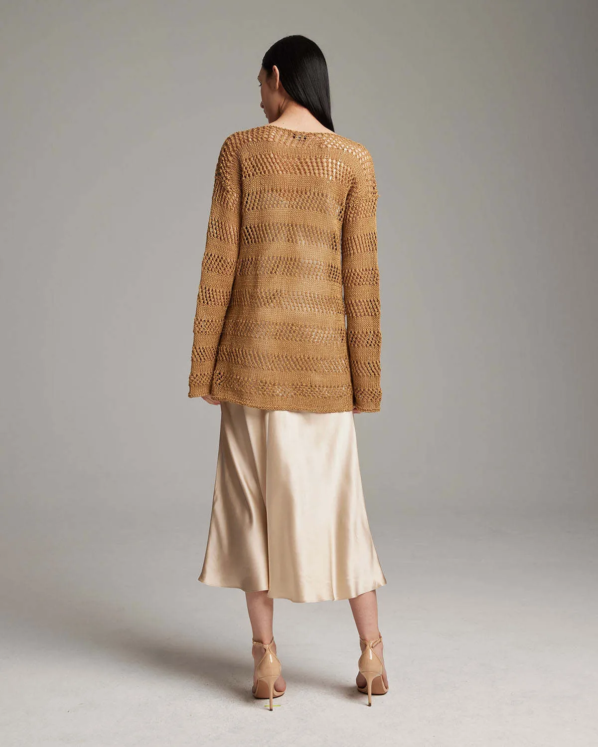 Apparel Loose Knit Linen Sweater