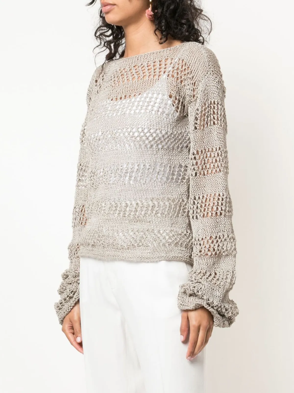 Apparel Loose Knit Linen Sweater