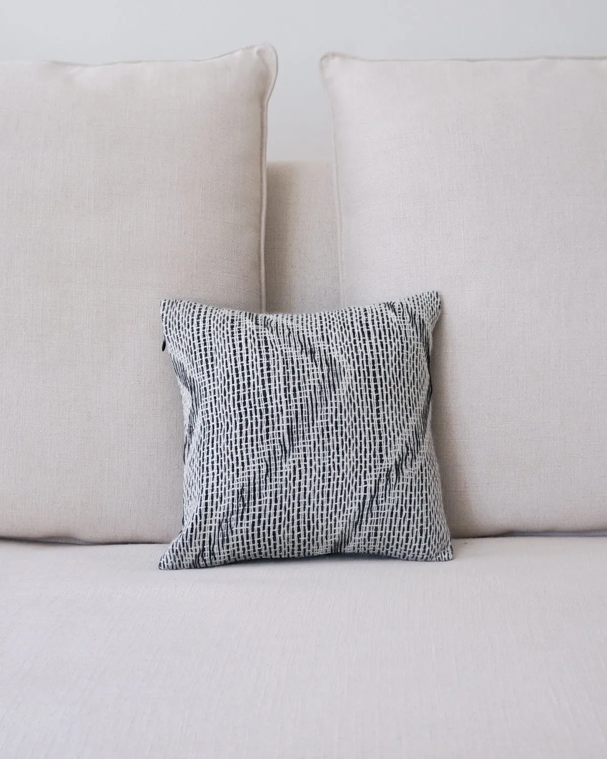 Apparel Small Space Pillow - Black/Ivory