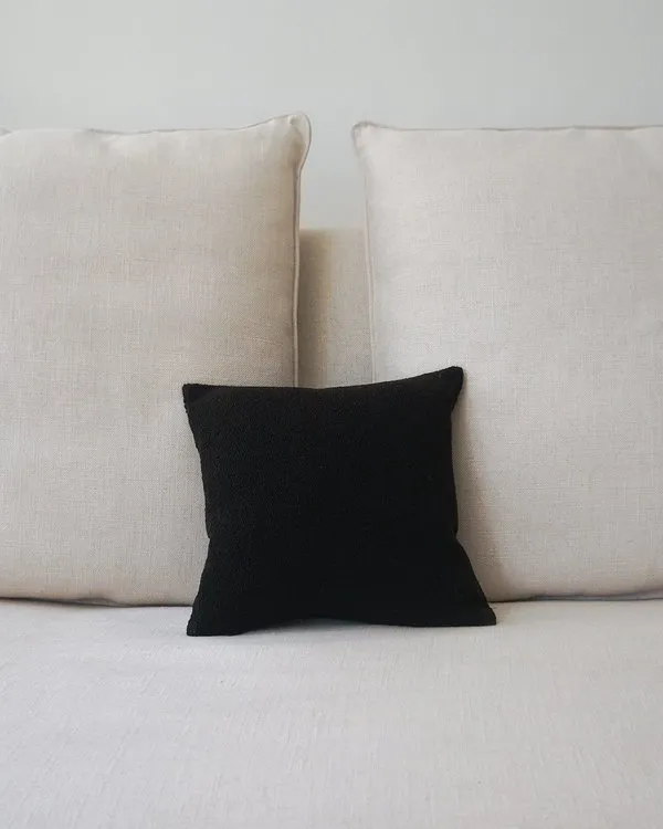 Apparel Solid Square Pillow - Black