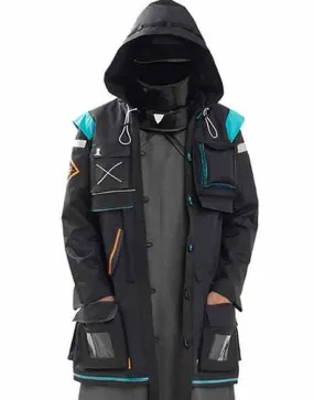 Arknights Doctor Hooded Coat | Arknights Black Cotton Coat | Ujackets