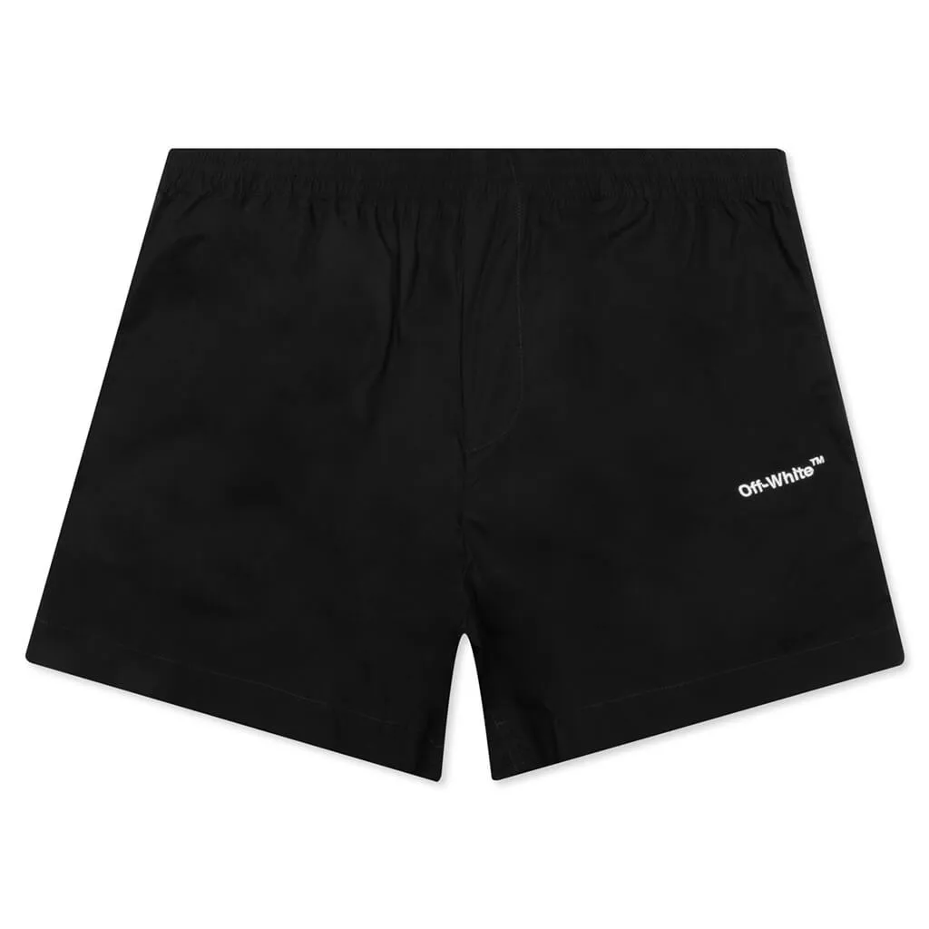 Arrow Outline Pajama Shorts - Black/White