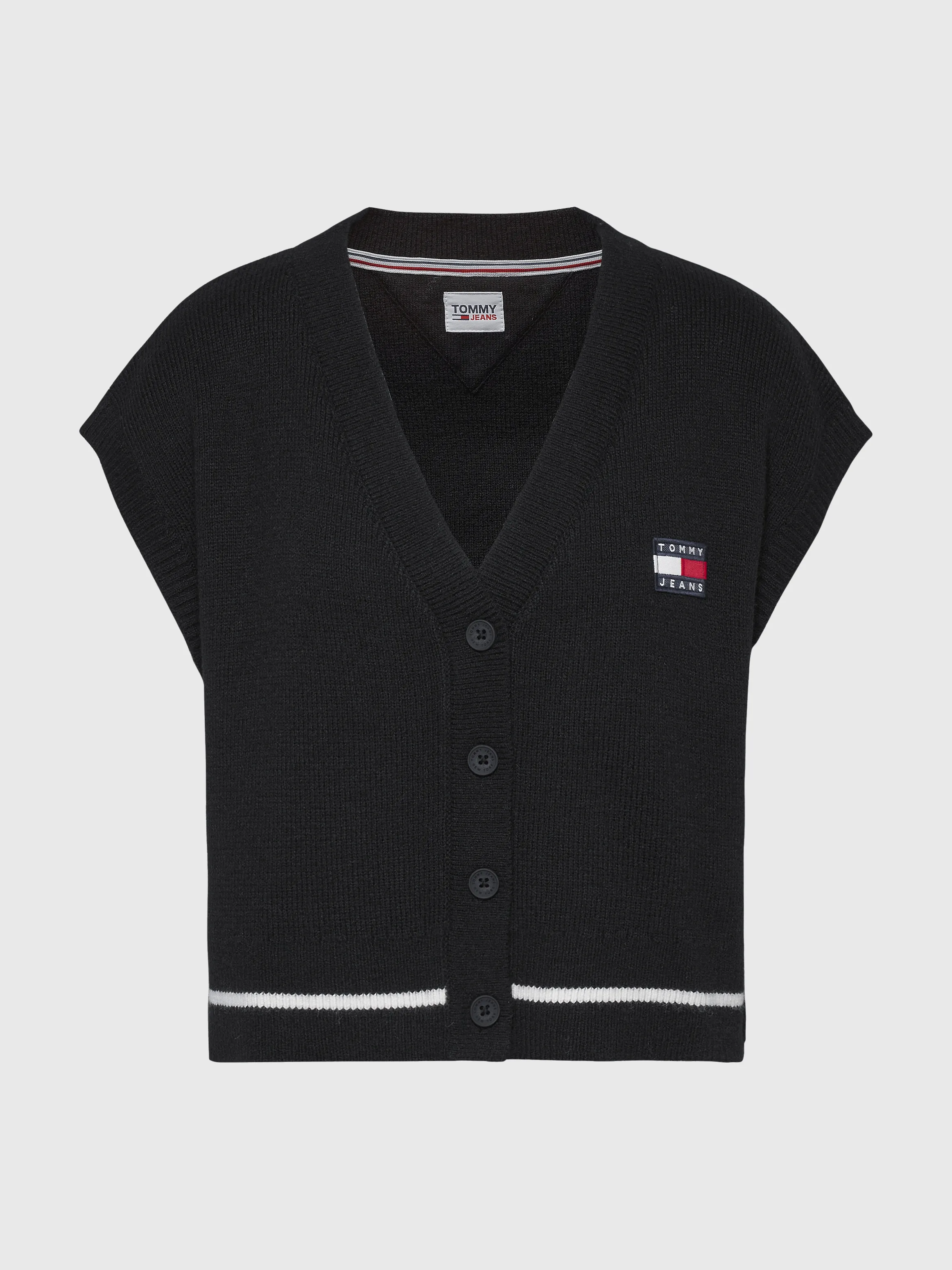 Badge V-Neck Cardigan Vest | Sweatshirts & Hoodies | Tommy Jeans