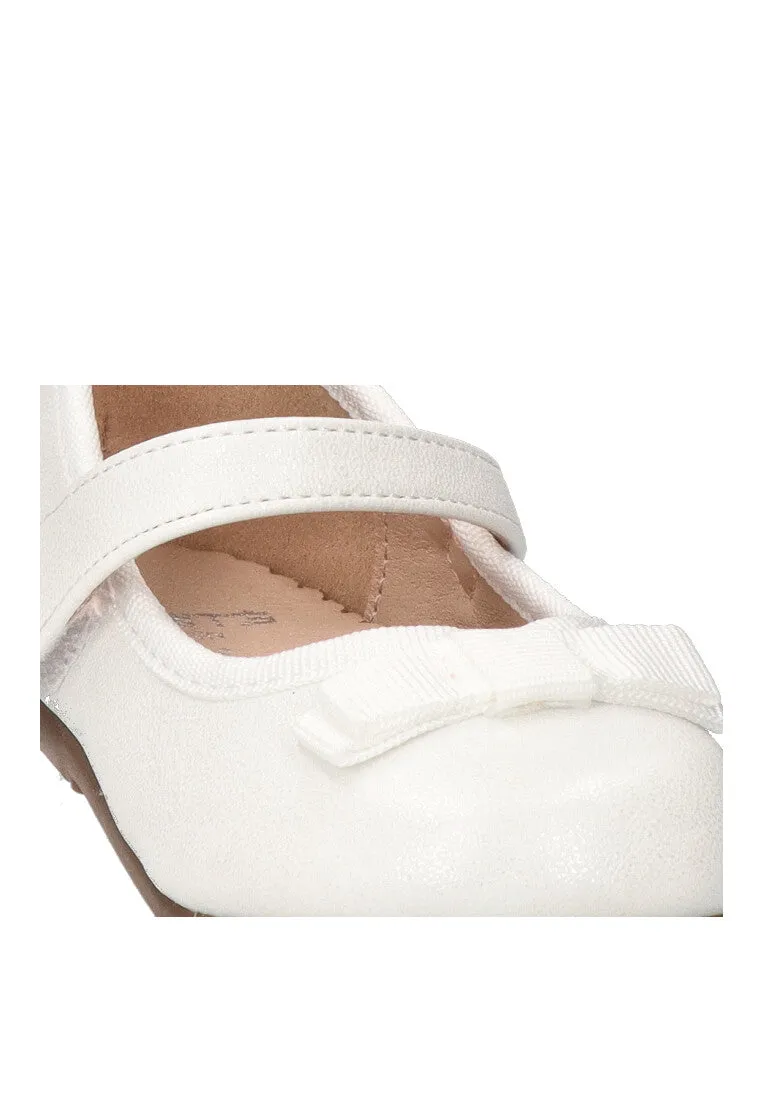 BAILARINA DE NIA ETIKA BONANZA 60002 CON VELCRO Y DETALLE EN LAZO BONANZA BLANCO