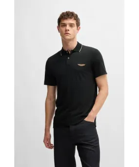 Boss x ASTON MARTIN polo shirt in merino wool