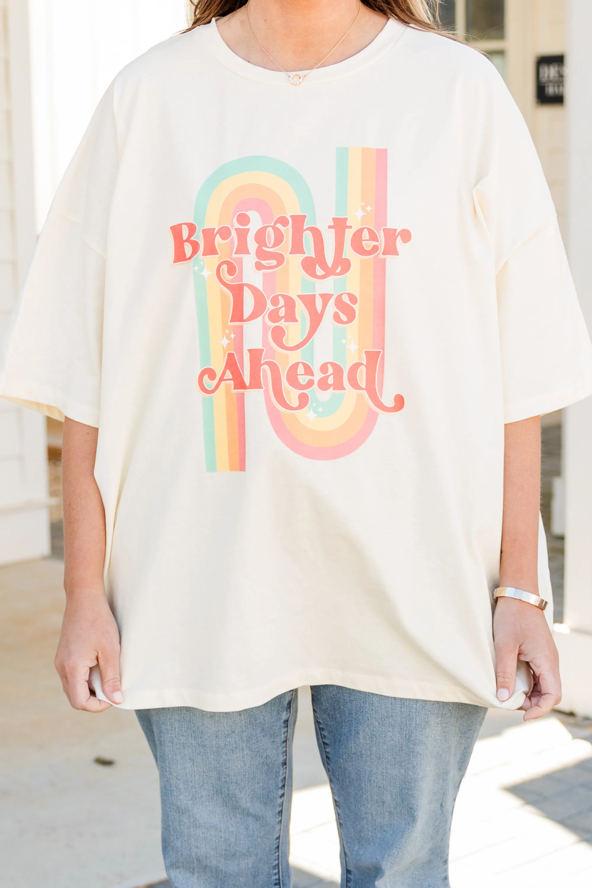 Brighter Days Boyfriend Tee, Ivory