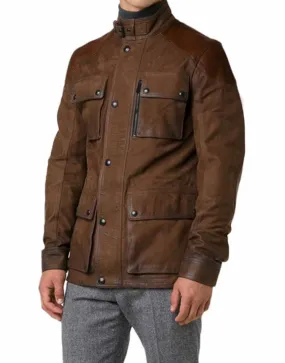 Brown Suede Leather Craig Mcginlay Jacket - Hjackets