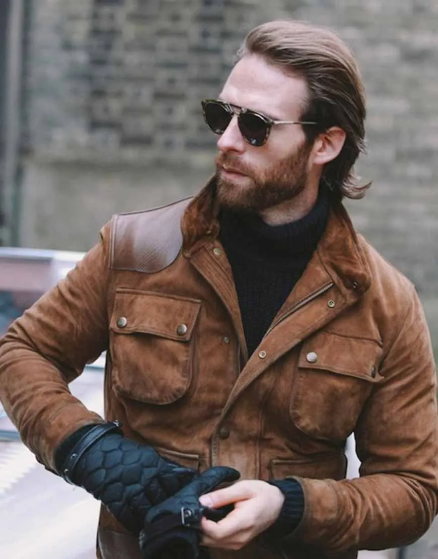 Brown Suede Leather Craig Mcginlay Jacket - Hjackets