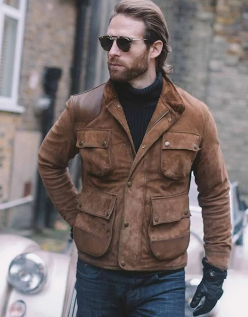 Brown Suede Leather Craig Mcginlay Jacket - Hjackets