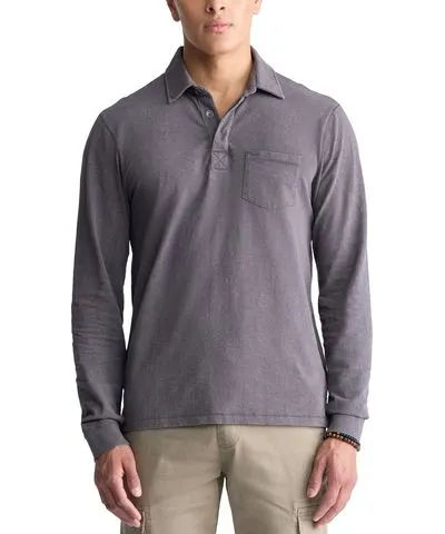 Buffalo David Bitton Men's Kimmy Long Sleeve Pocket Polo Shirt