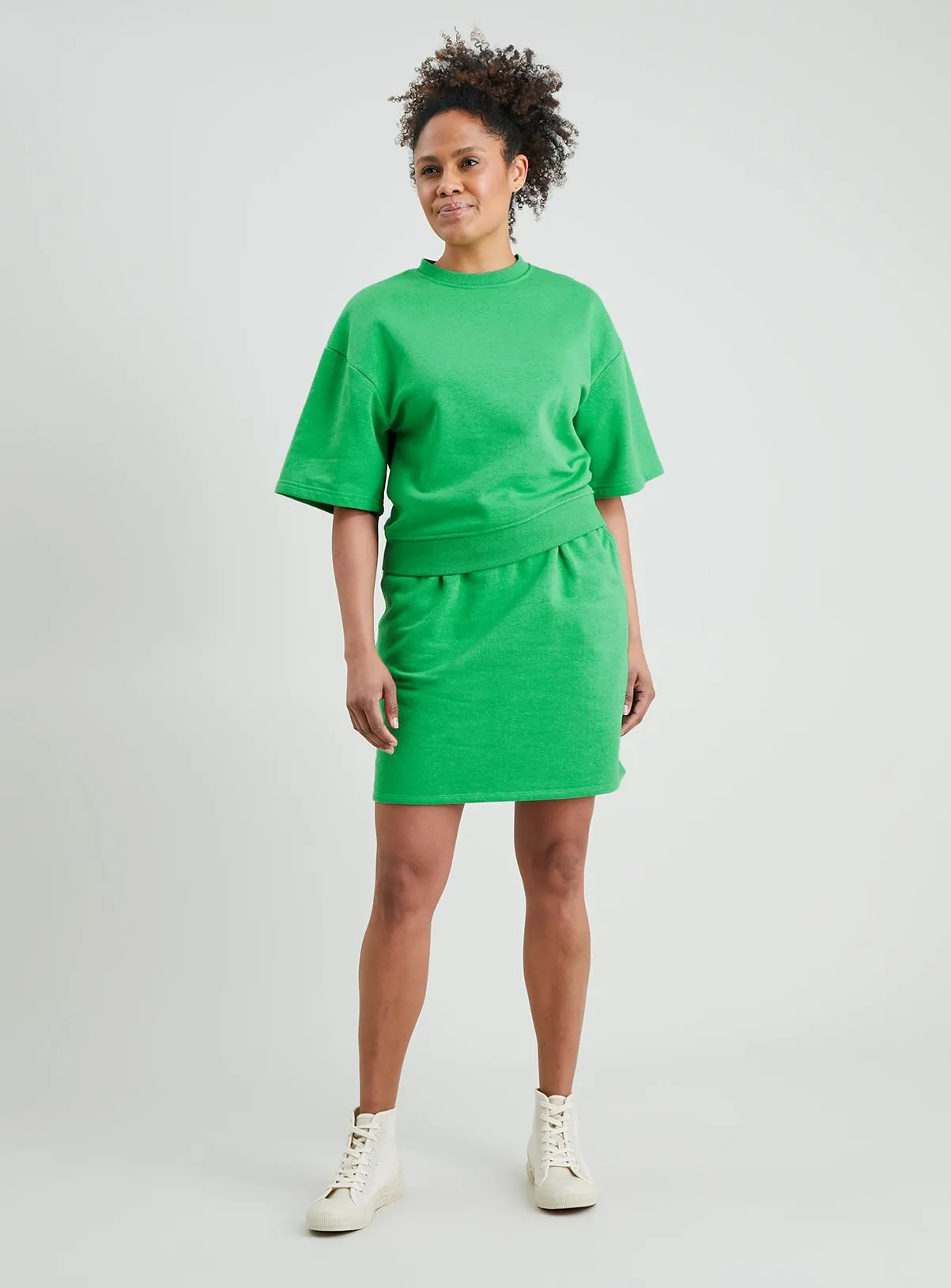 Buy Bright Green Overdyed Coord Sweatshirt L | Hoodies and sweatshirts | Tu