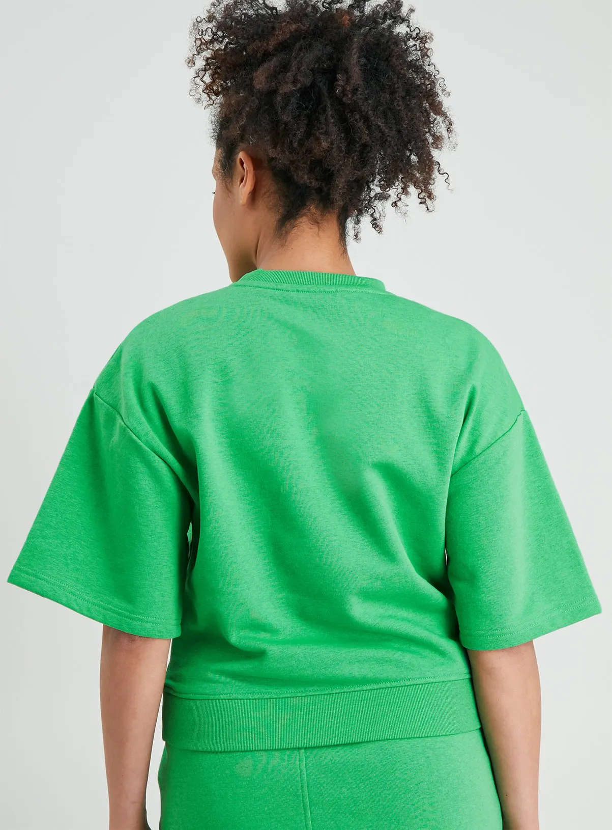 Buy Bright Green Overdyed Coord Sweatshirt L | Hoodies and sweatshirts | Tu