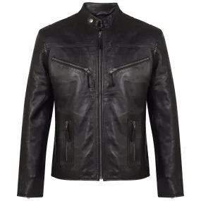 Buy Leather Jacket with Zipper Pockets - Jackets for Men 0070 | Kilt and Jacks