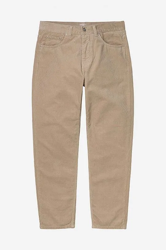 Carhartt WIP cotton trousers beige color