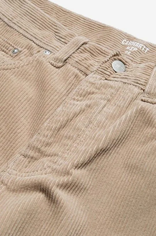 Carhartt WIP cotton trousers beige color