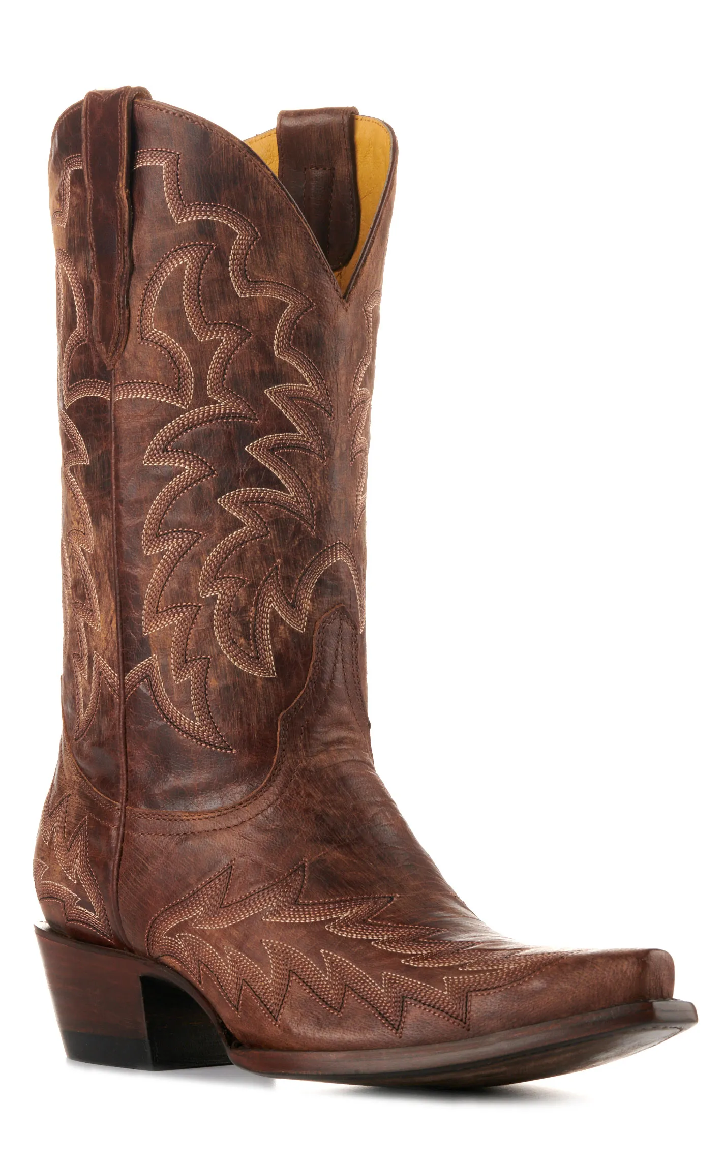 Cavender's Women's Brass Vesuvio Brown Snip Toe Cowboy Boots