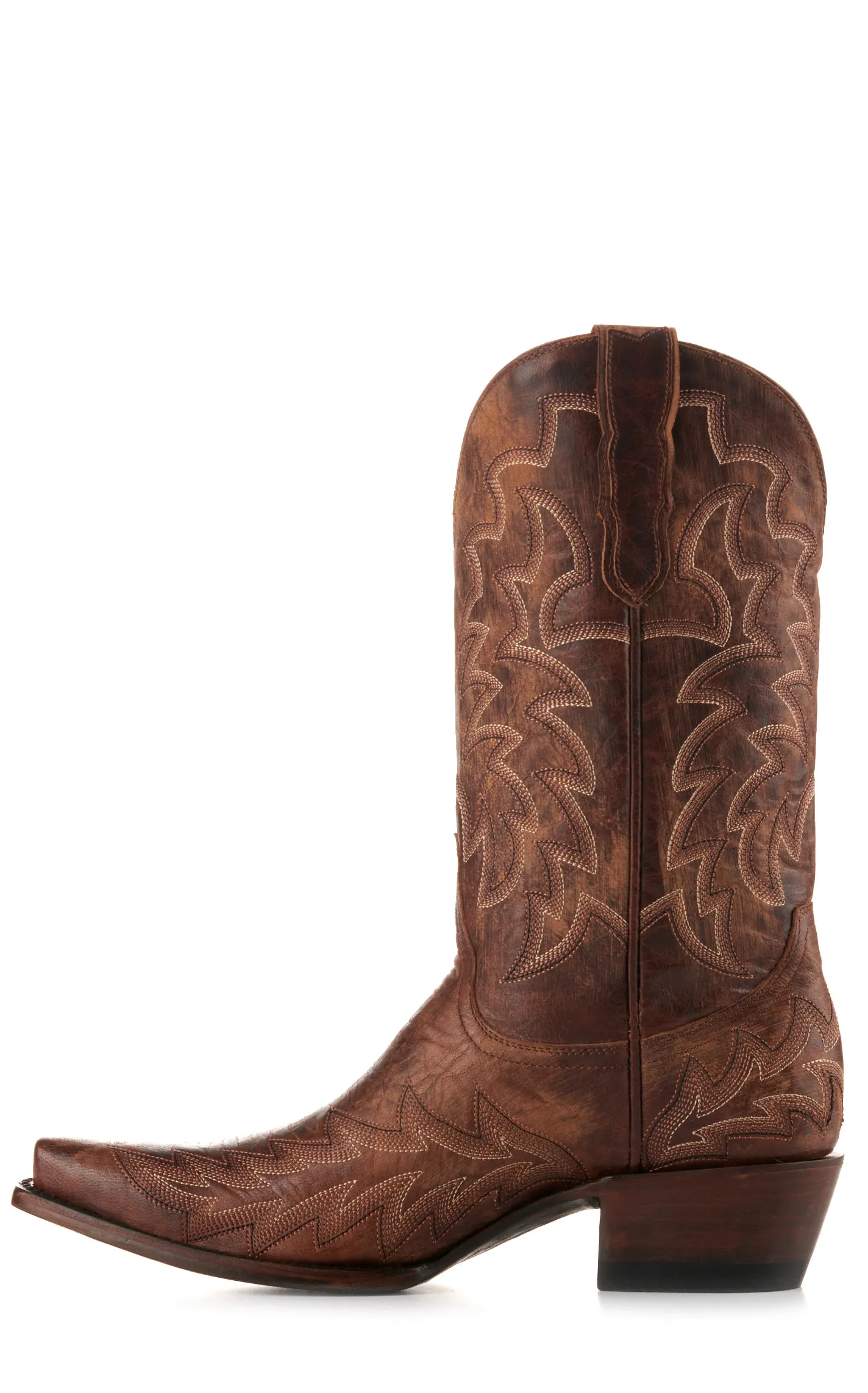 Cavender's Women's Brass Vesuvio Brown Snip Toe Cowboy Boots