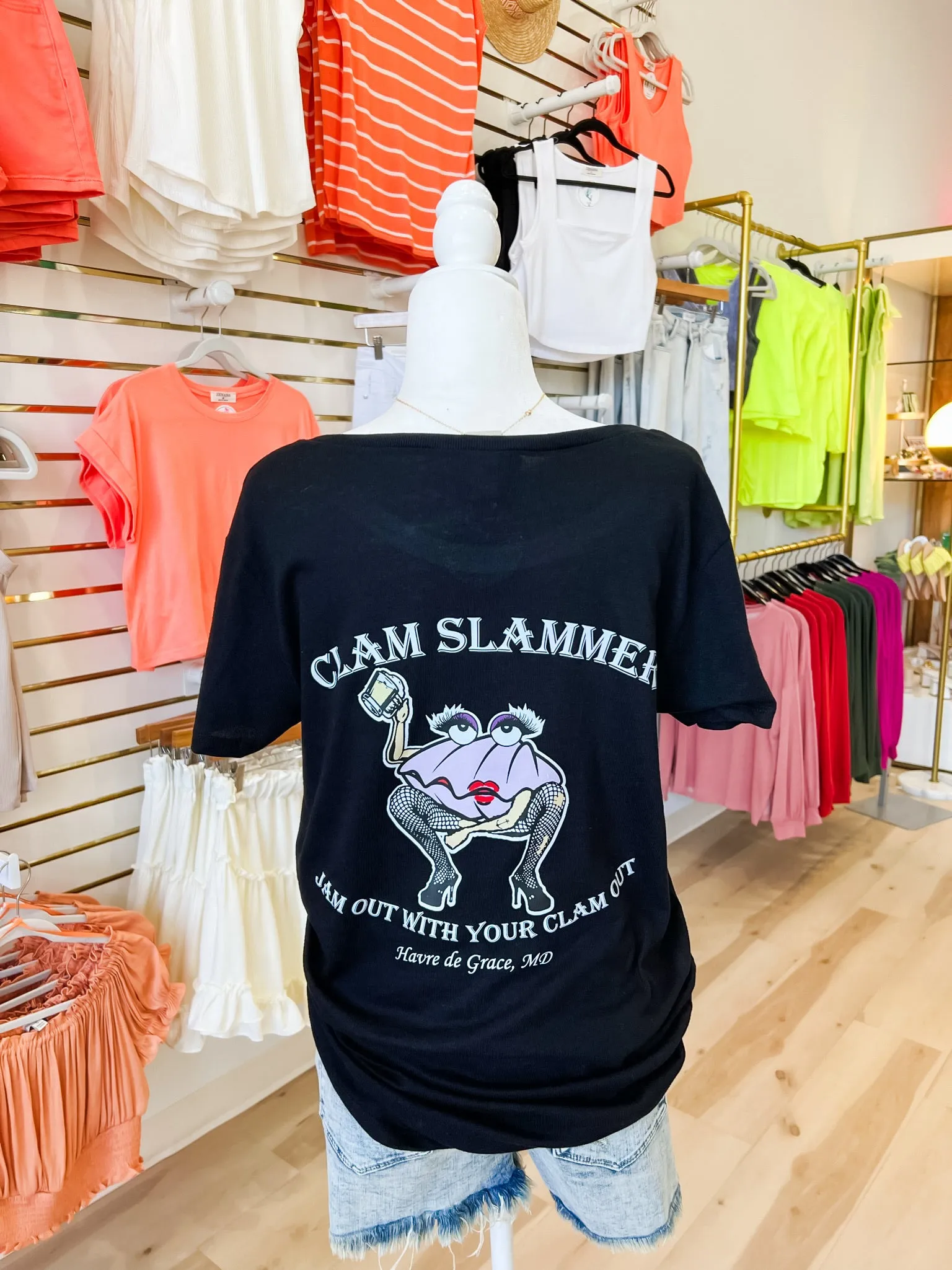 Clam Slammer Scoop Neck Tee