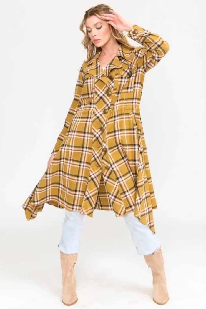 Coco Plaid Trench Coat