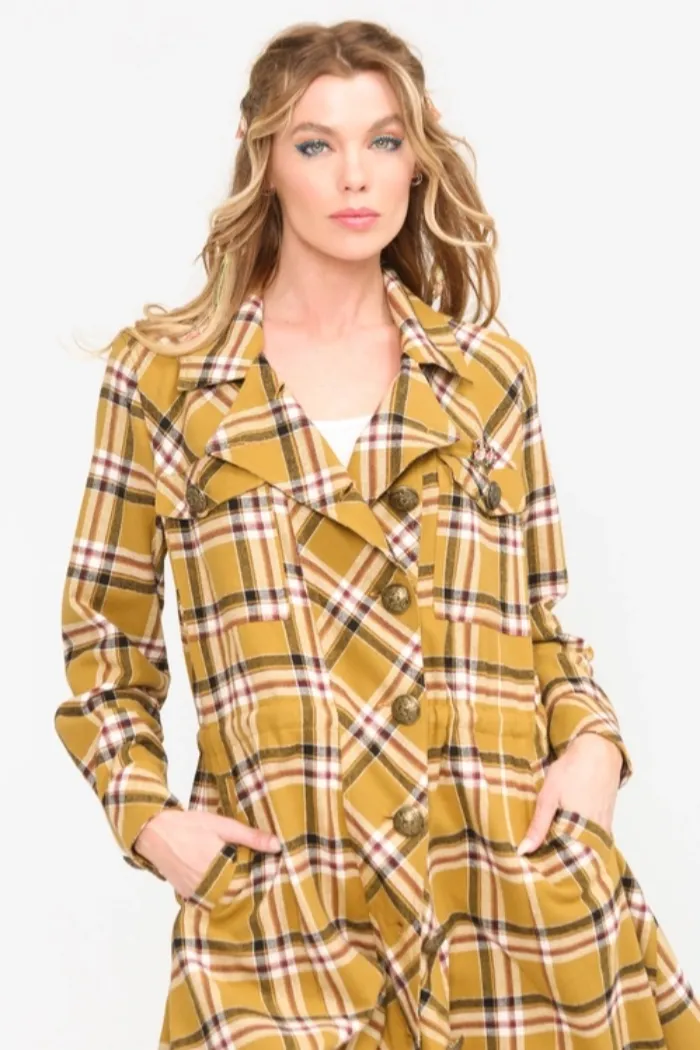 Coco Plaid Trench Coat