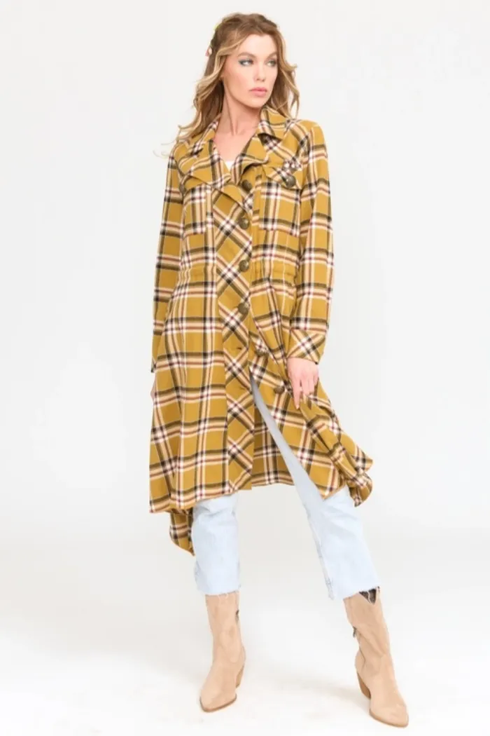 Coco Plaid Trench Coat