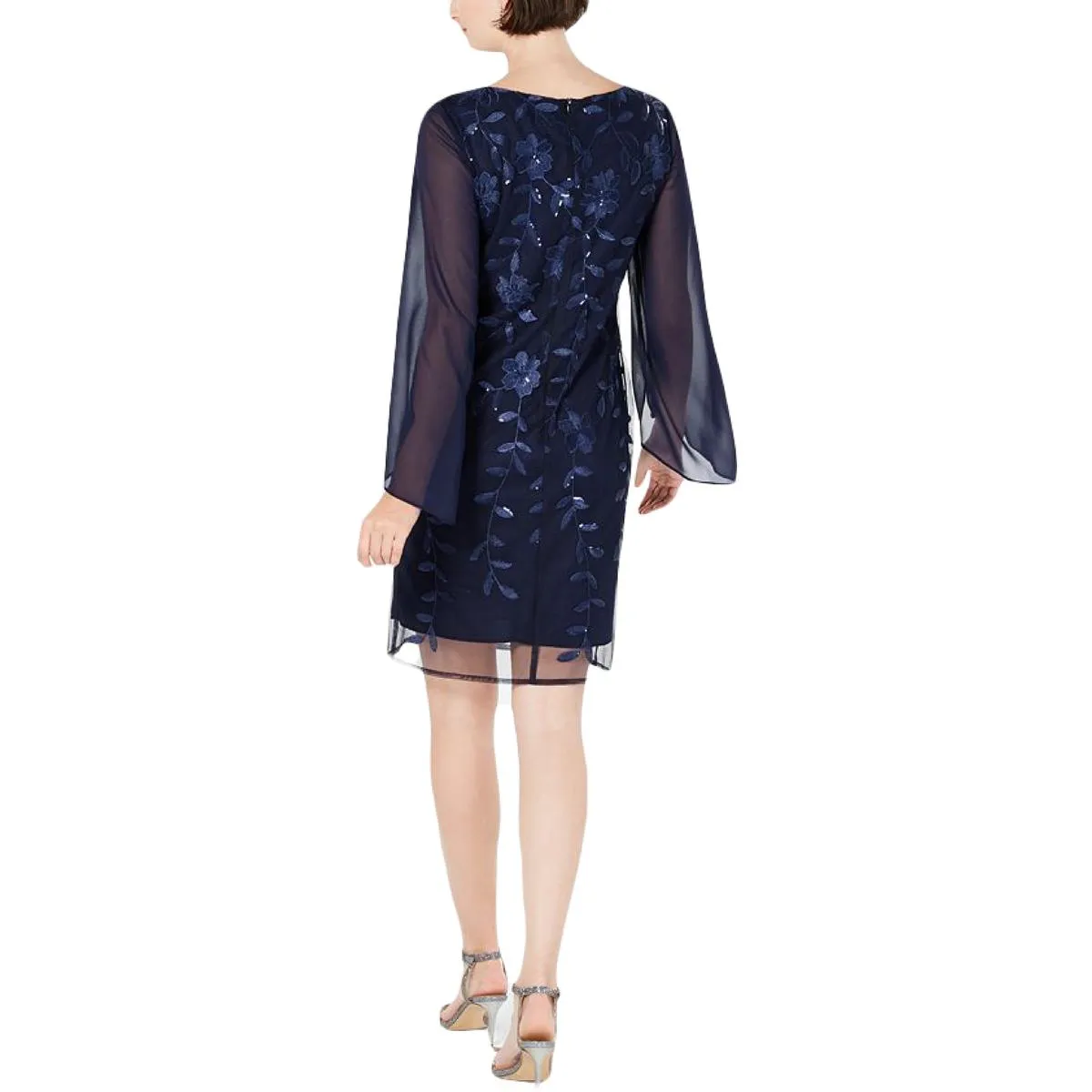 Connected Apparel Womens Sequined Short Cocktail and Party Dress