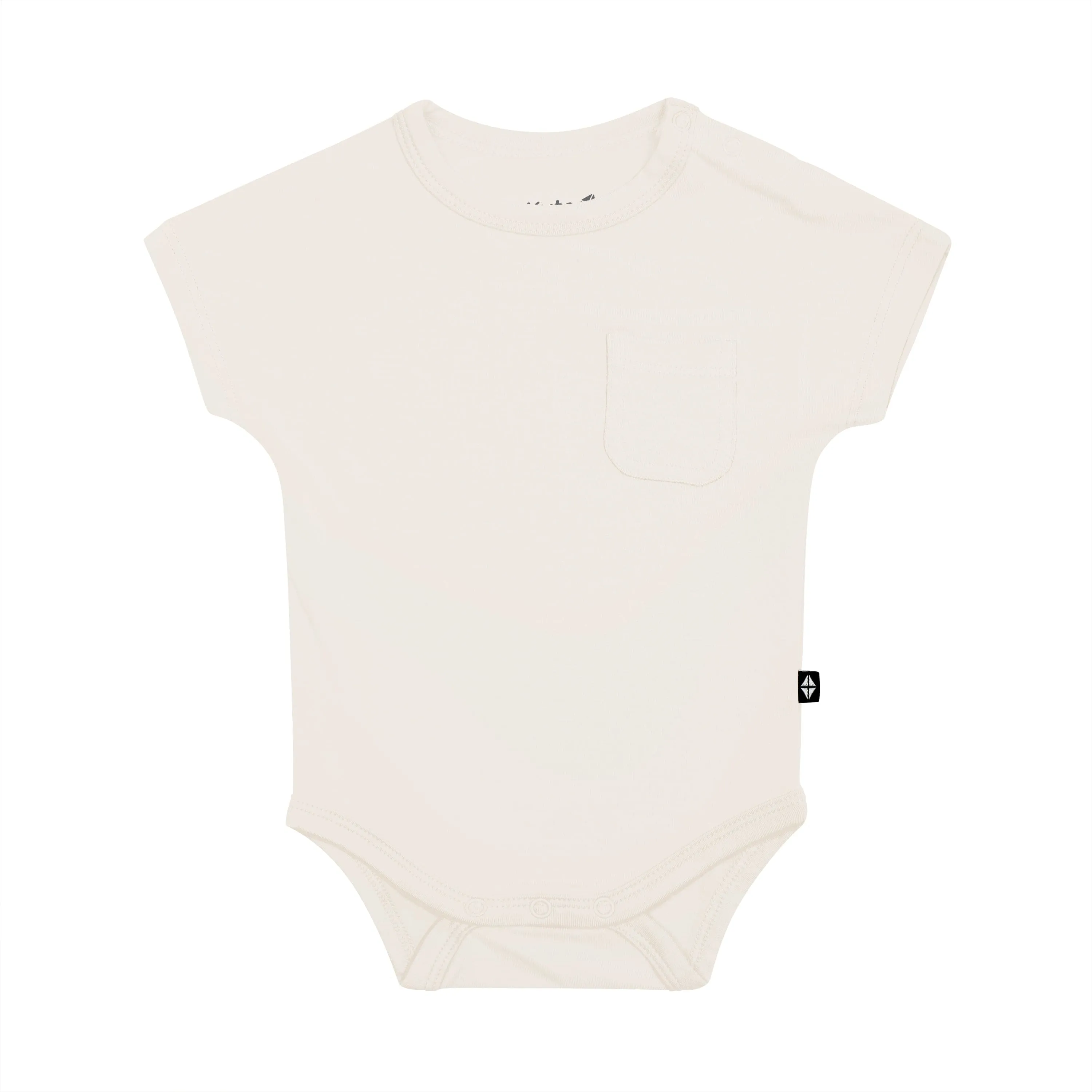 Crew Neck Tee Bodysuit in Oat