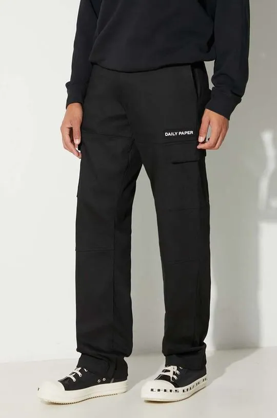 Daily Paper trousers Ecargo men's black color 2312033