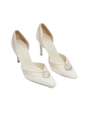 Diana Diamond Heels (White) (Final Sale)