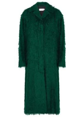 DRIES VAN NOTEN Rosa teal textured coat -                         -                     -                