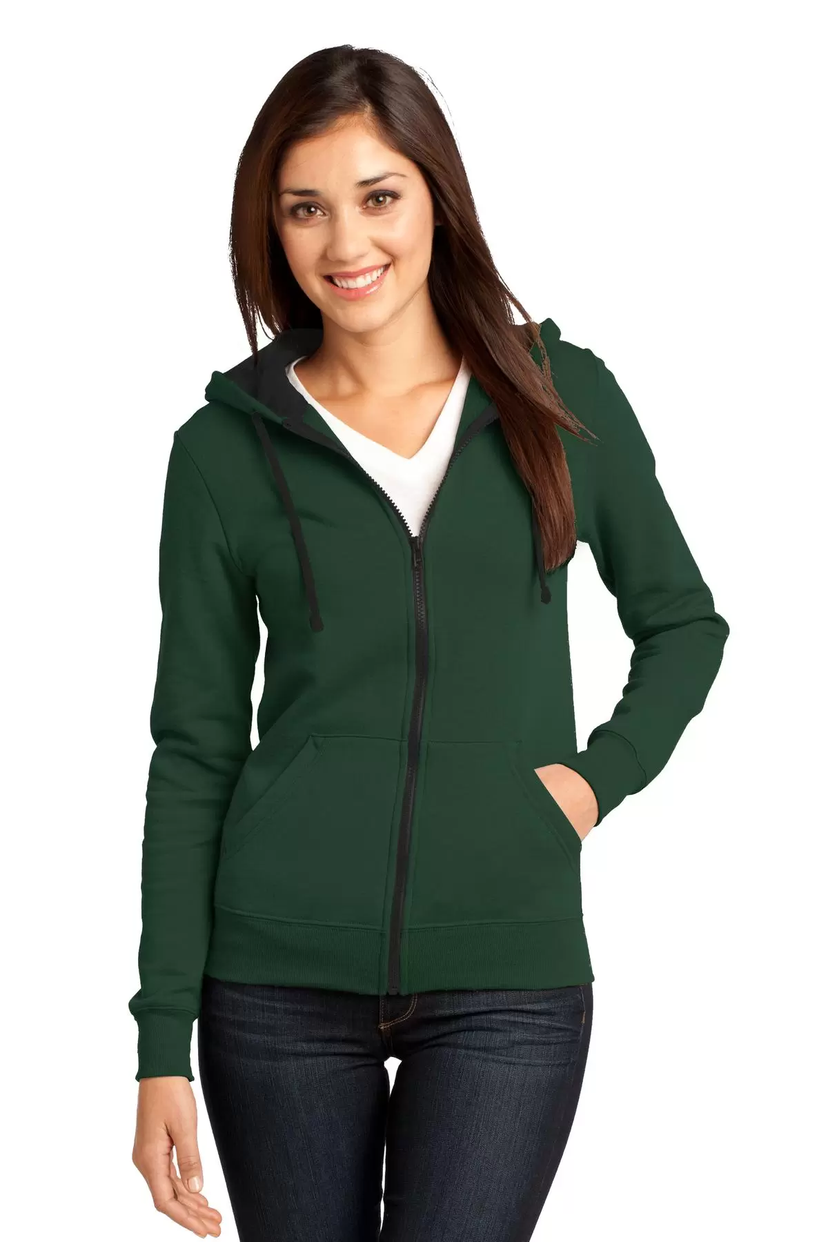 DT801 District® - Juniors The Concert Fleece™ Full-Zip Hoodie SKU: DT801