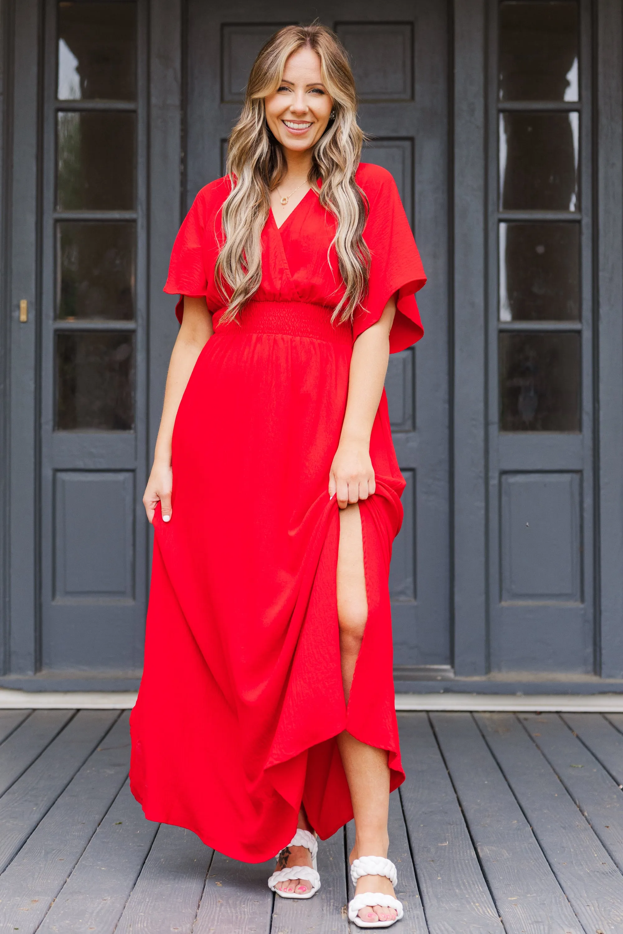 Feeling Good Maxi Dress, Red