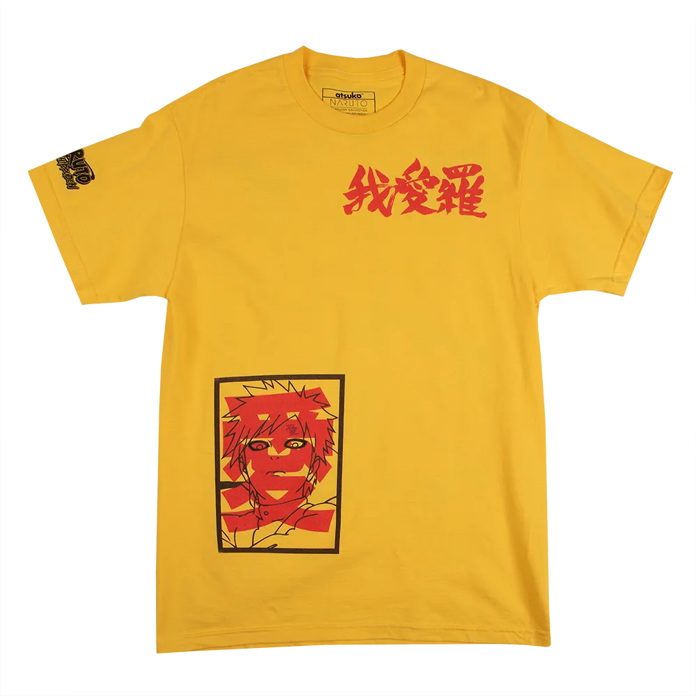 Gaara Prince of the Sand Gourd Yellow Tee