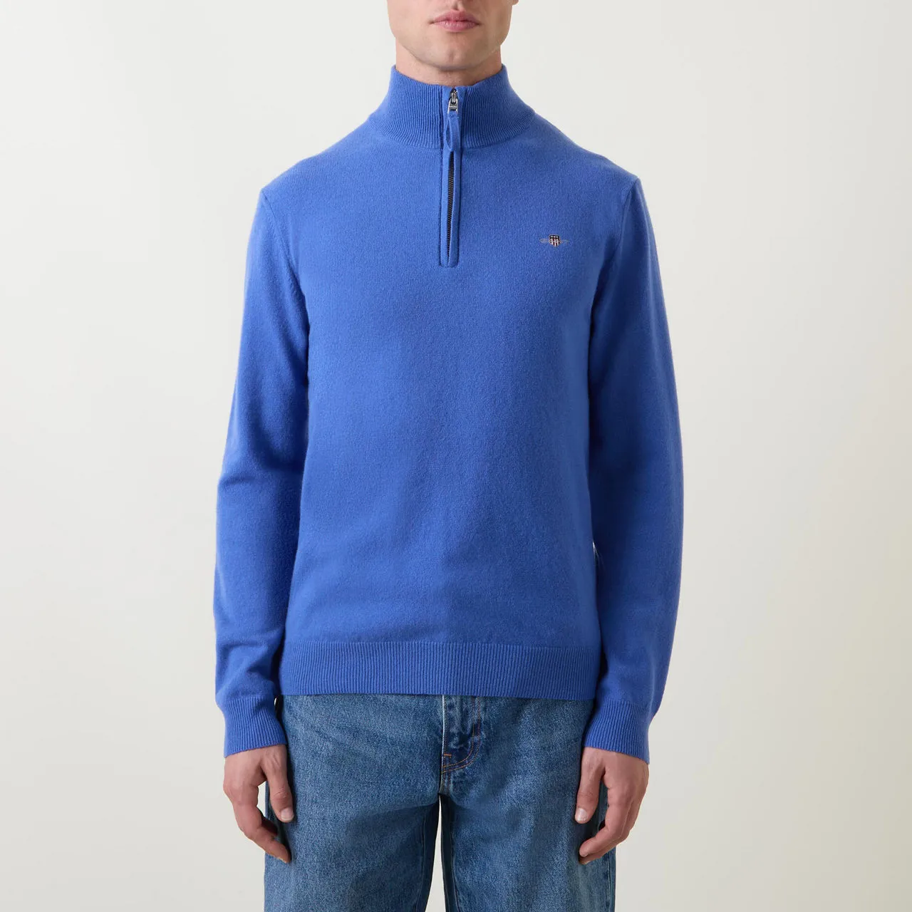 GANT Superfine Half-Zip Sweater - Blue