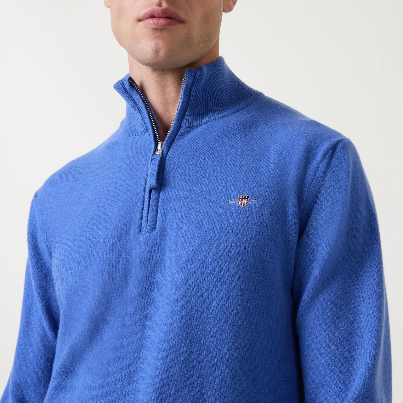 GANT Superfine Half-Zip Sweater - Blue