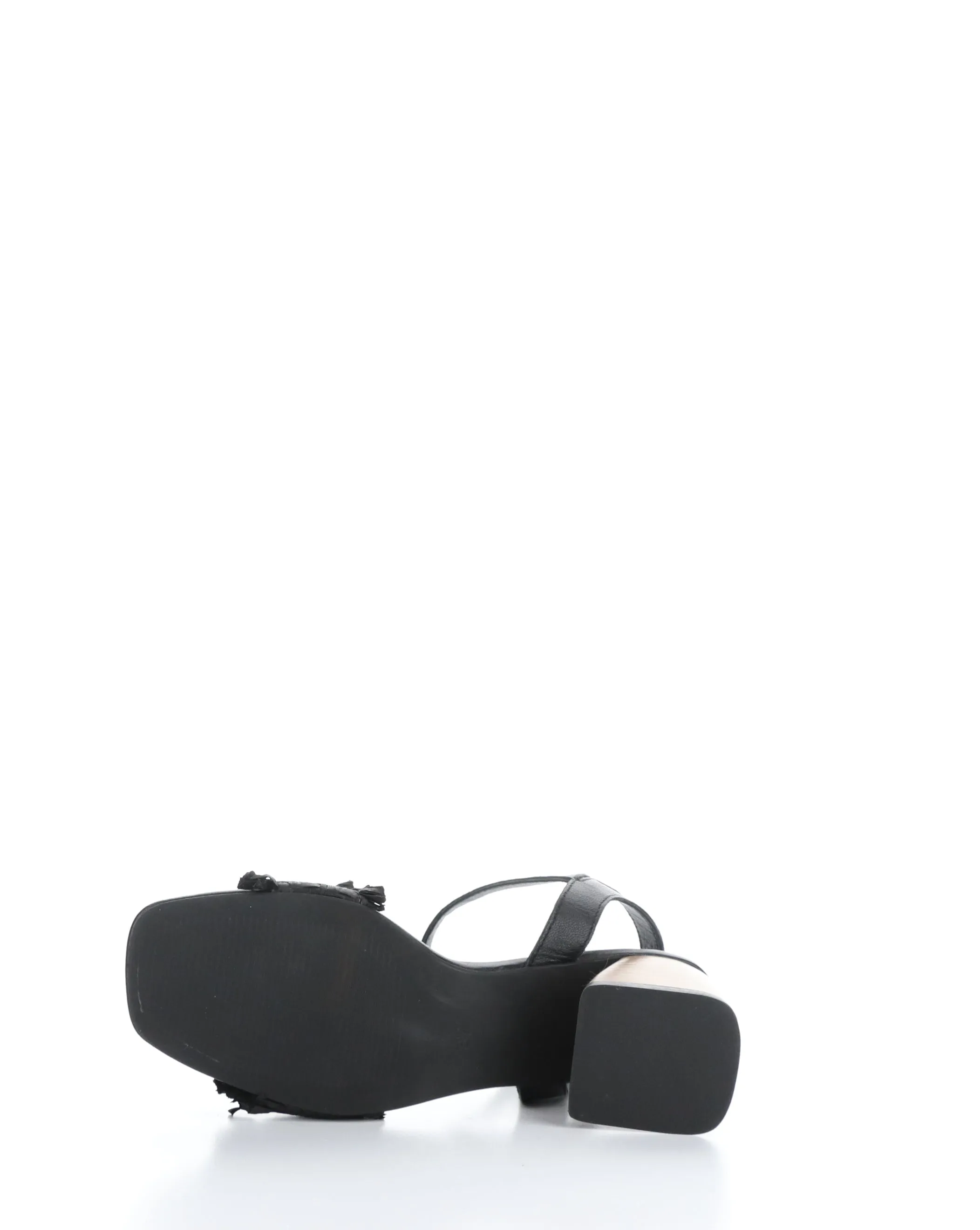 GERA BLACK Round Toe Sandals